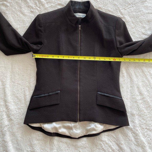 Teresa Crowninshield Wool Cashmere Angora Silk Jacket Black Size 2 - Picture 4 of 14